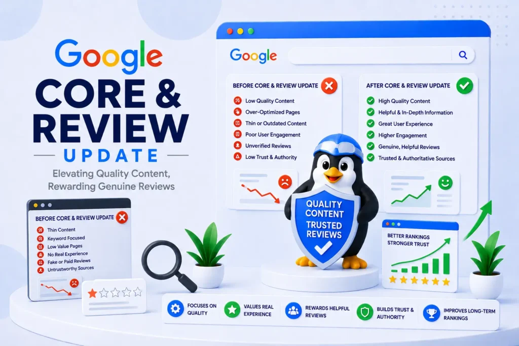 google core and review update